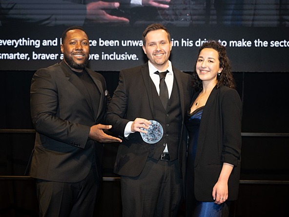 david walmsley on stage at the 2025 MRS Awards